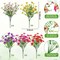 20 Bundles UV Resistant Artificial Flowers for Outdoors, Fake Silk Daisy and Eucalyptus Plants, Mixed Color Faux Floral Arrangements for Garden, Porch, Window Box and Home Decor